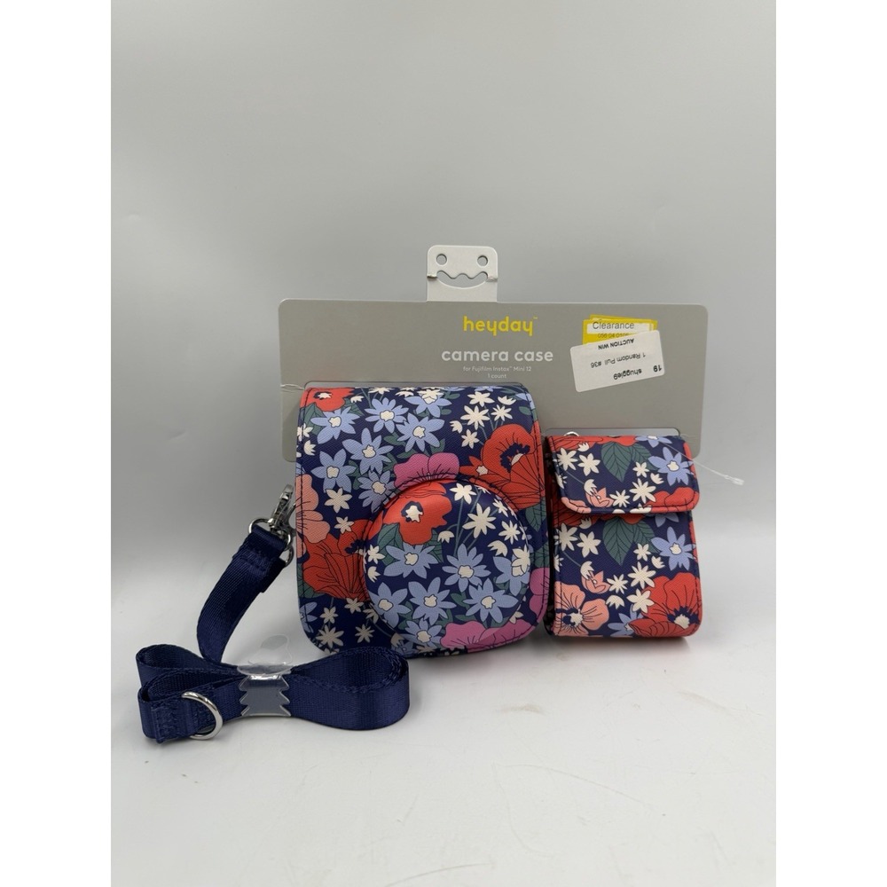 Heyday Camera Case Fujifilm Instax Mini 12 Floral Multicolor Soft Case Strap NWT